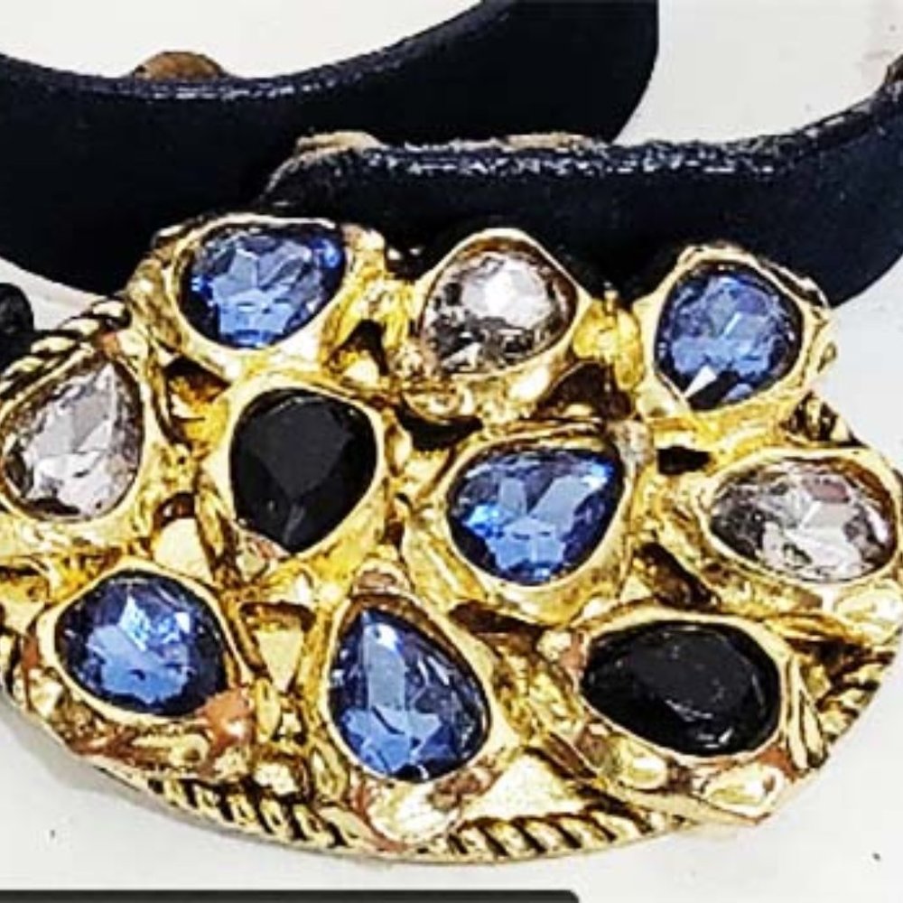 Chico's Belt Buckle Very Large Colored Rhinestones